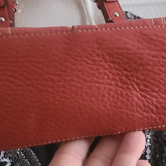 Coach Women's Salmon Leather Hamilton Bag - Picture 9 of 14